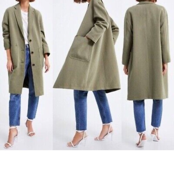 NWT Zara Oversized Coat with Pockets - Picture 3 of 6